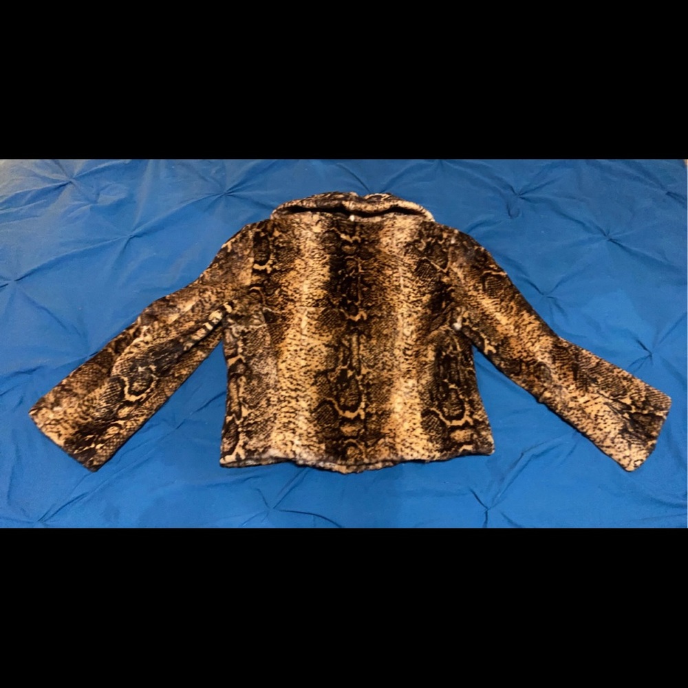 Vintage Carlisle animal print jacket - 100% rabbit fur